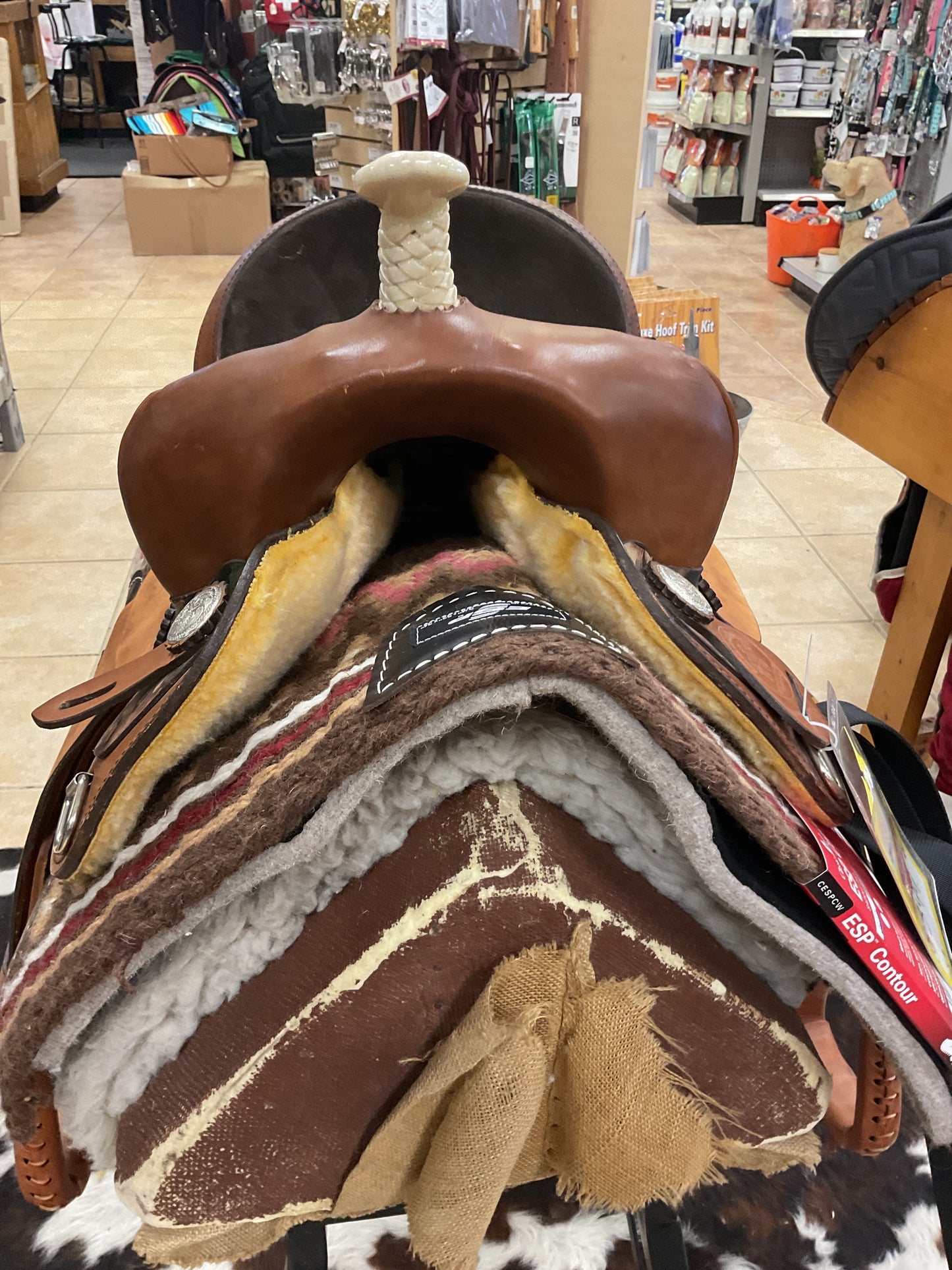 Silver oaks with Camouflage Barrel Saddle