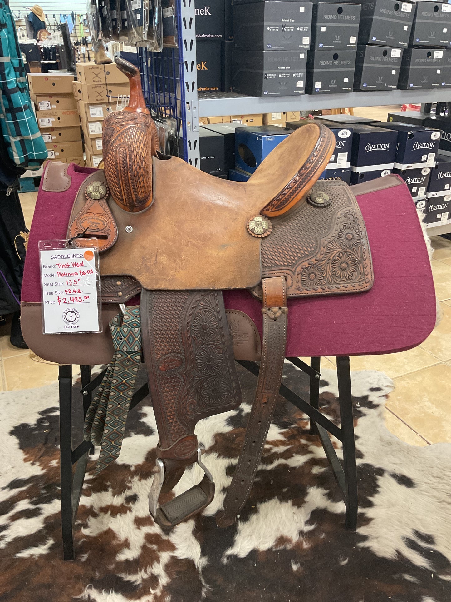 Used Trent Ward Platinum Barrel Saddle