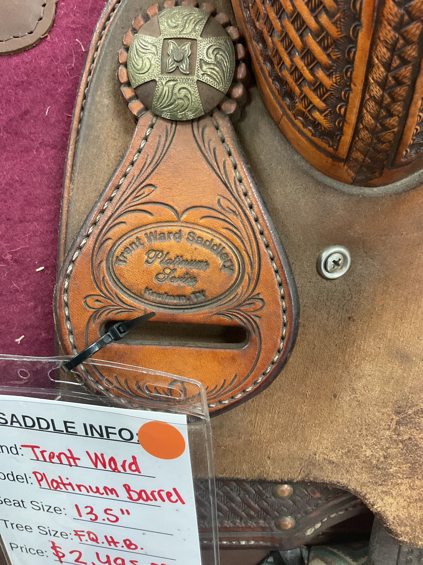 Used Trent Ward Platinum Barrel Saddle