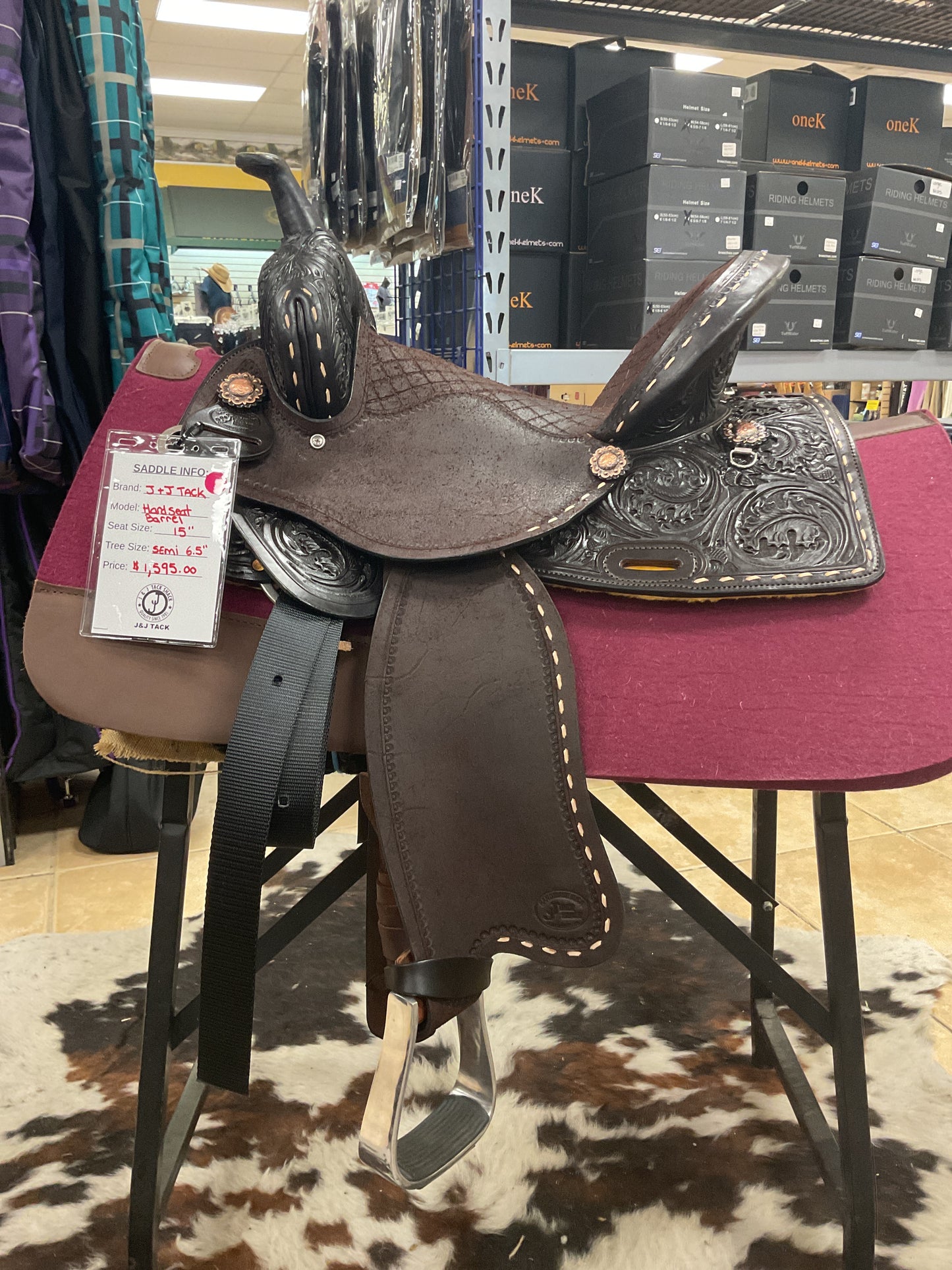 J&J Hard Seat Barrel Saddle
