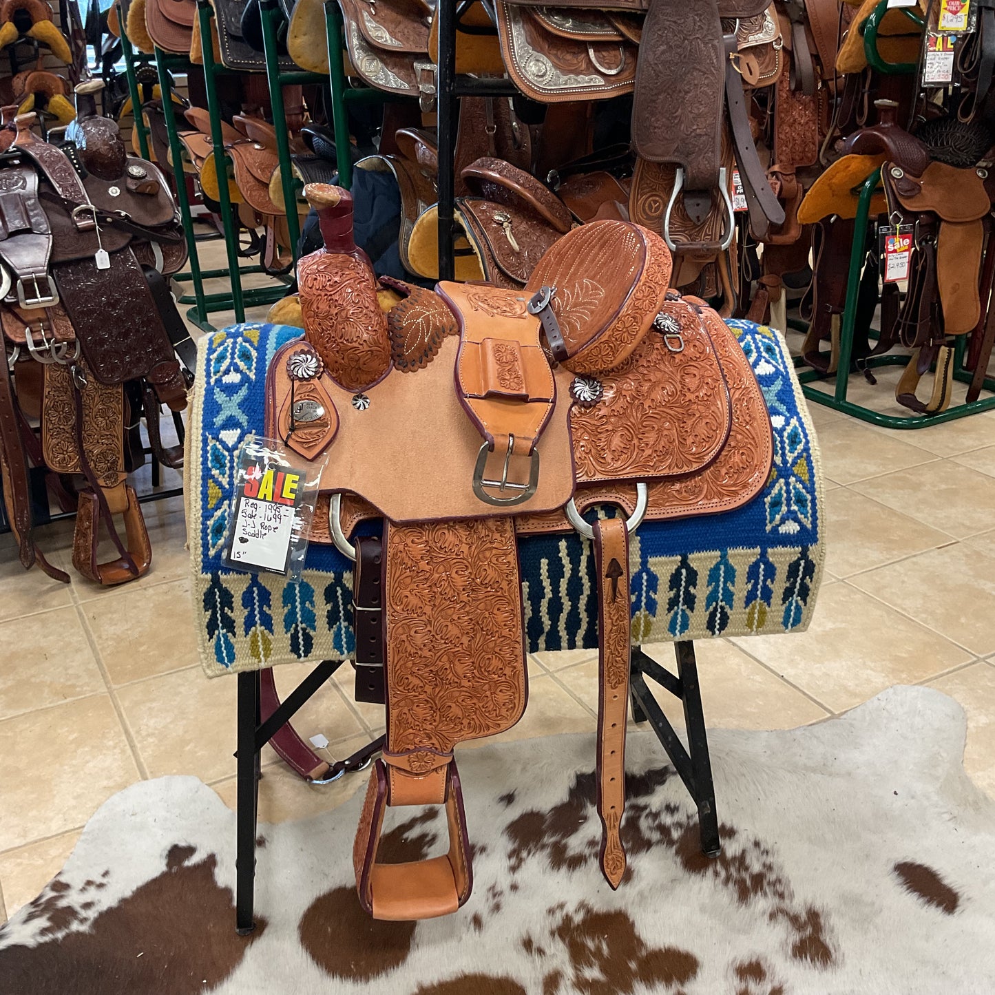 J & J roping saddle