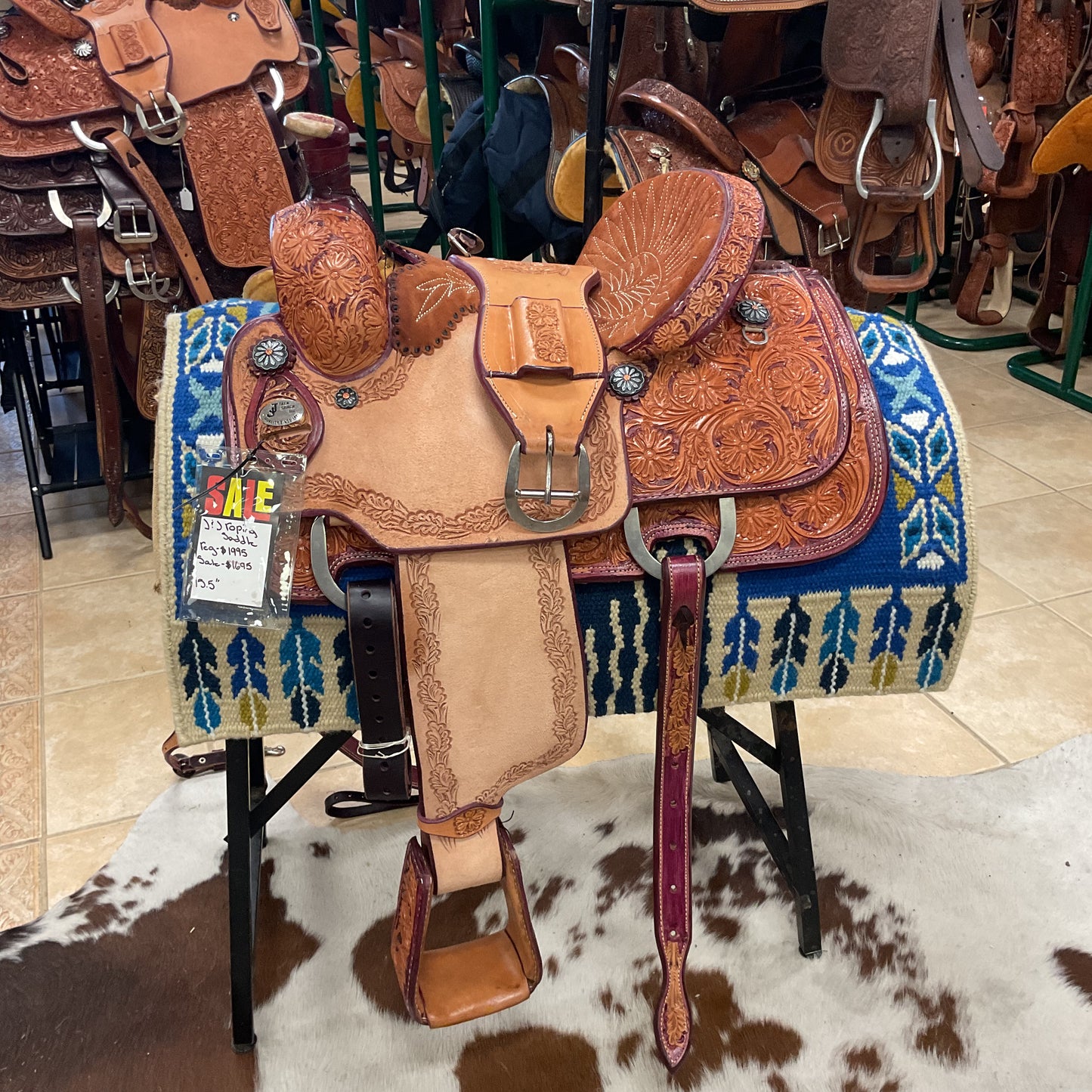 J & J roping saddle