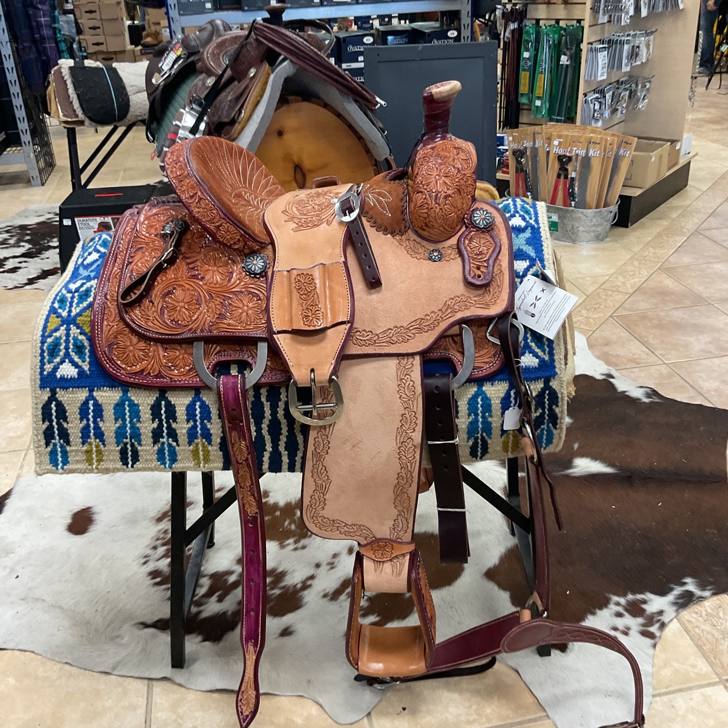 J & J roping saddle