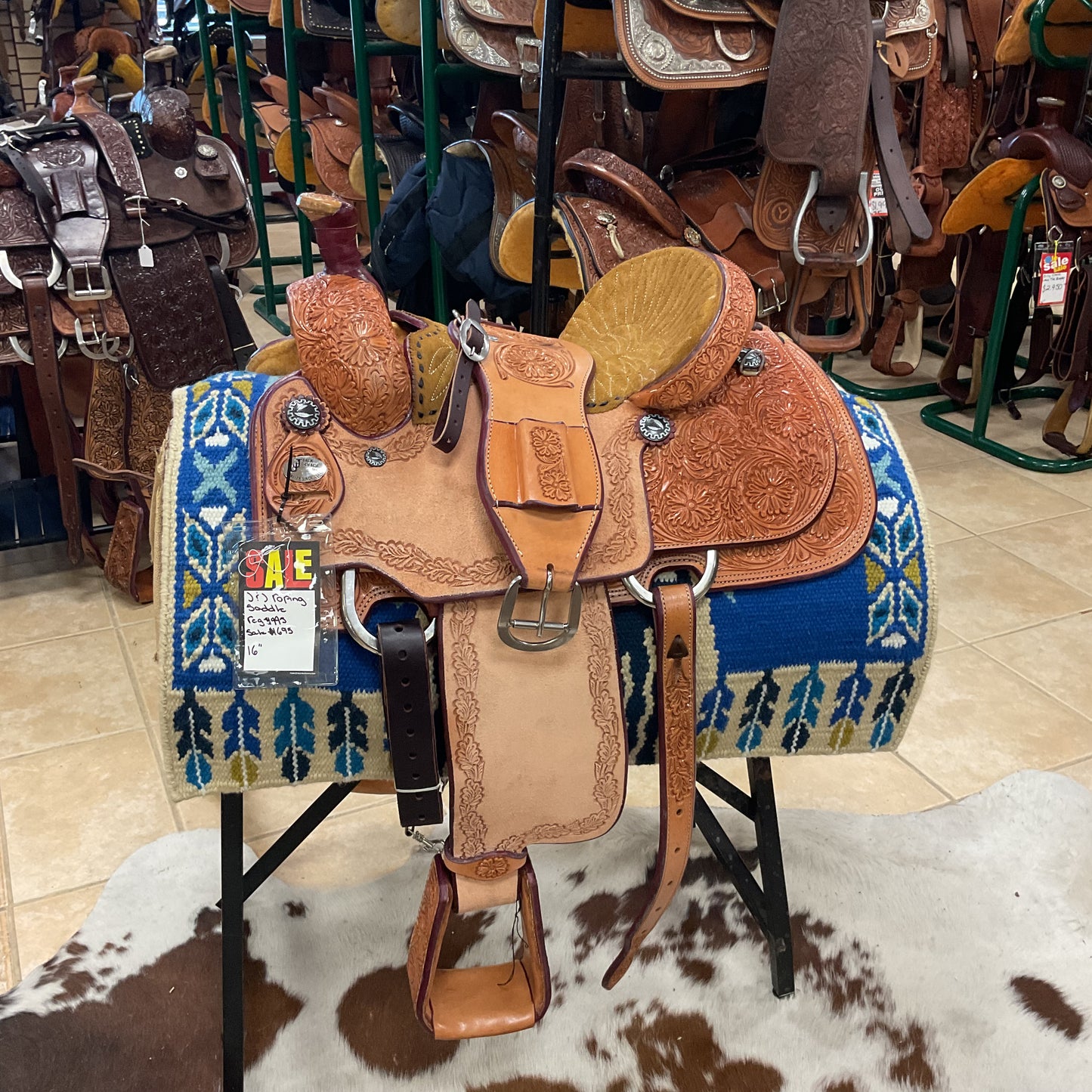 J & J roping saddle
