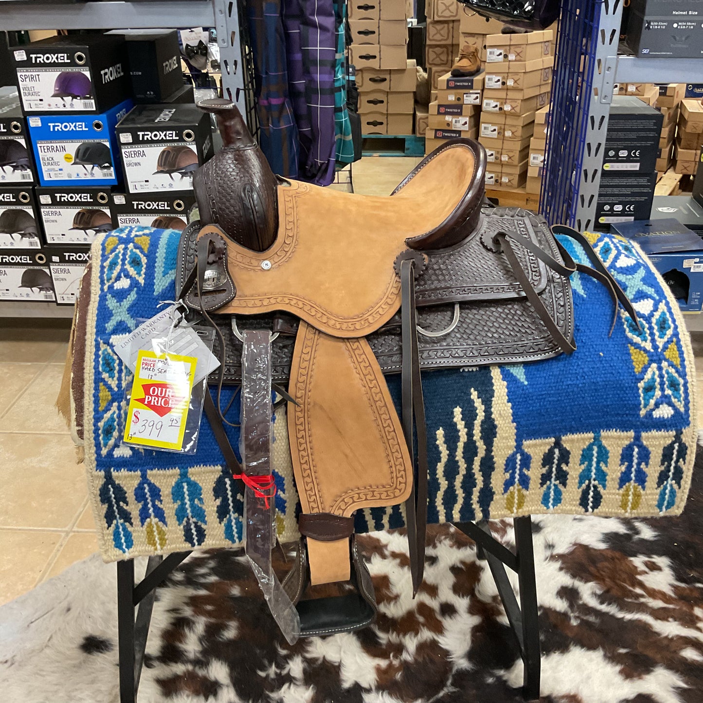 Double T Youth hard seat roping saddle