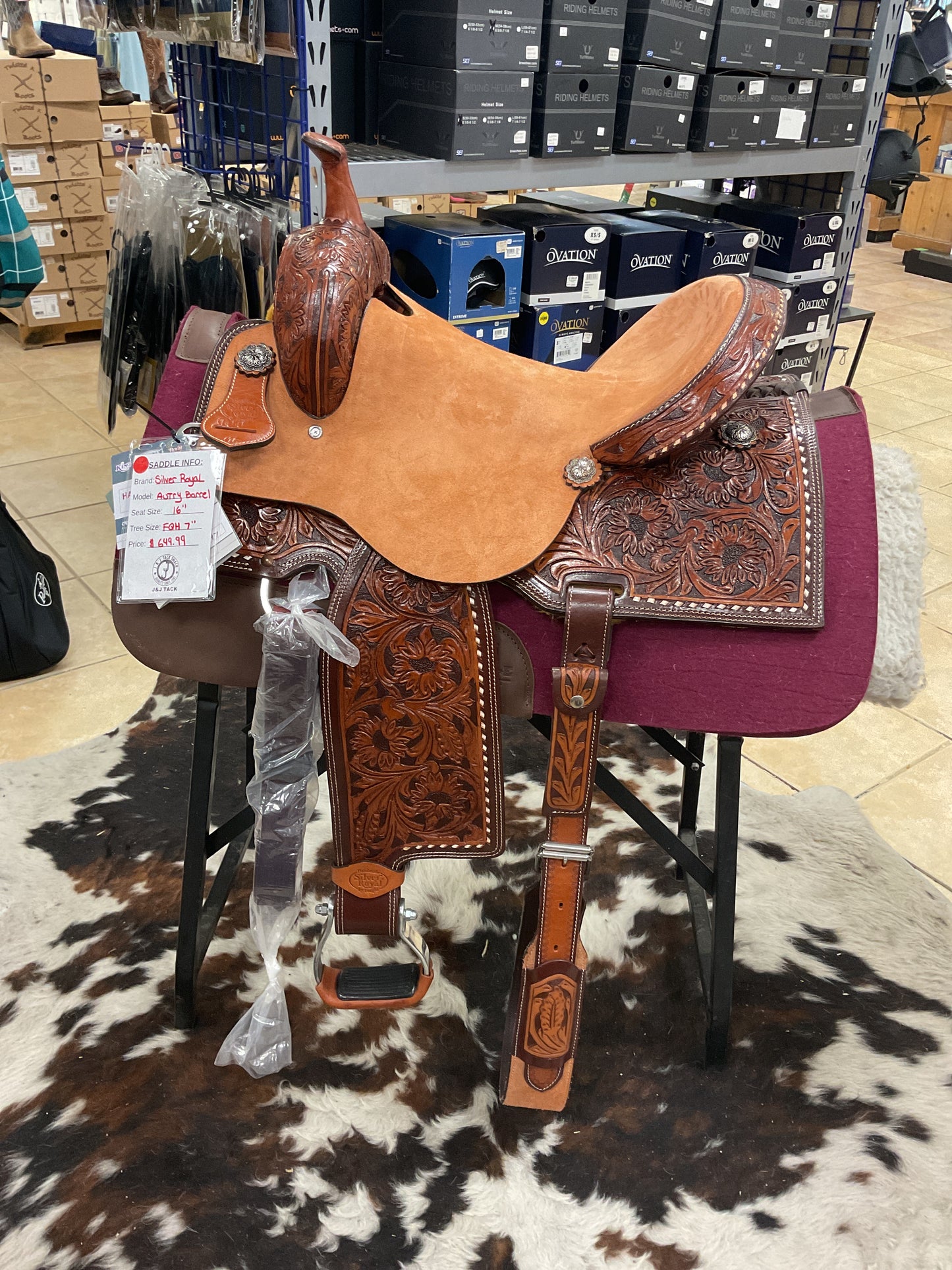 Silver Royal Autry Barrel Saddle