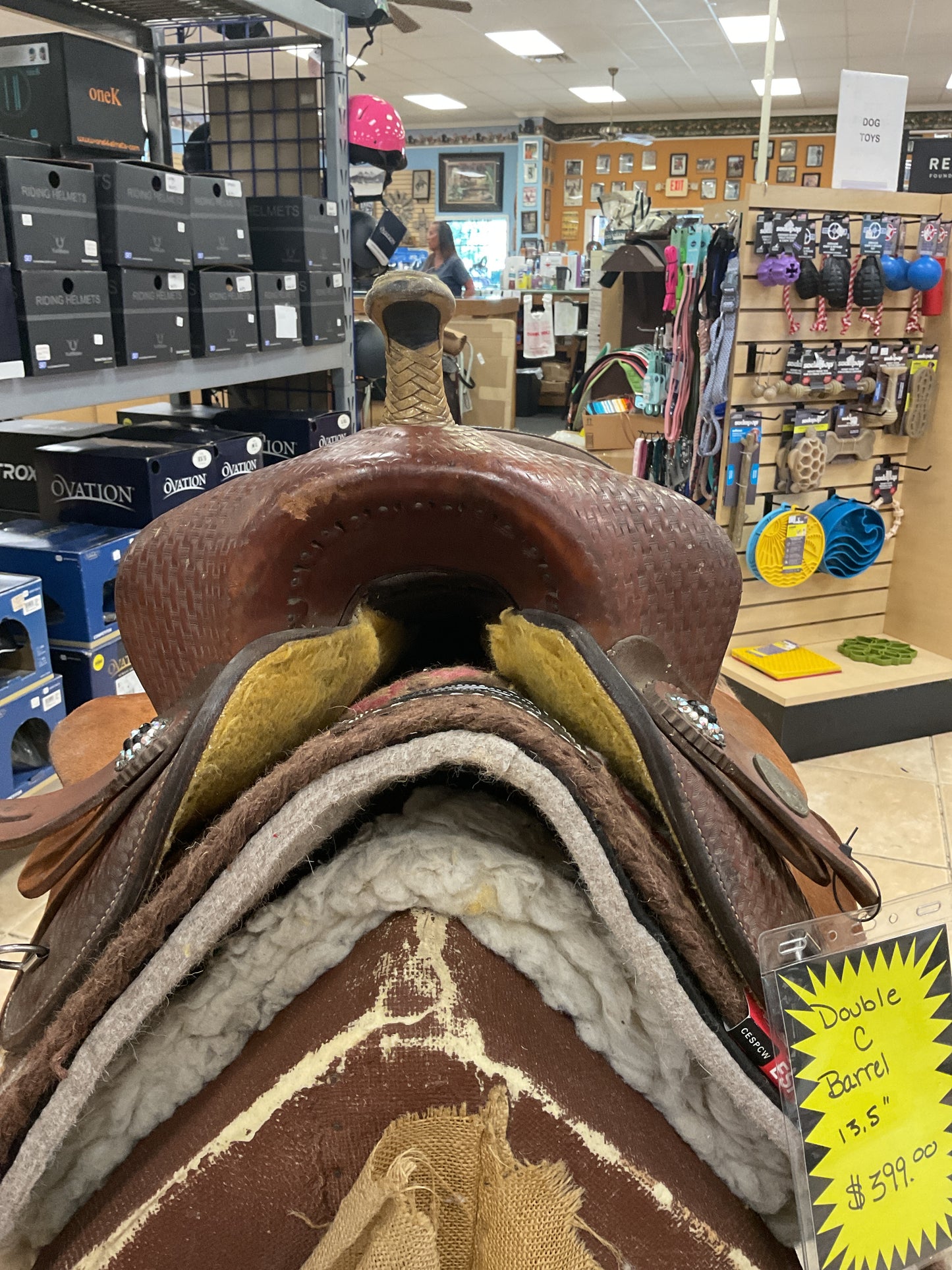 USED Double C Barrel Saddle