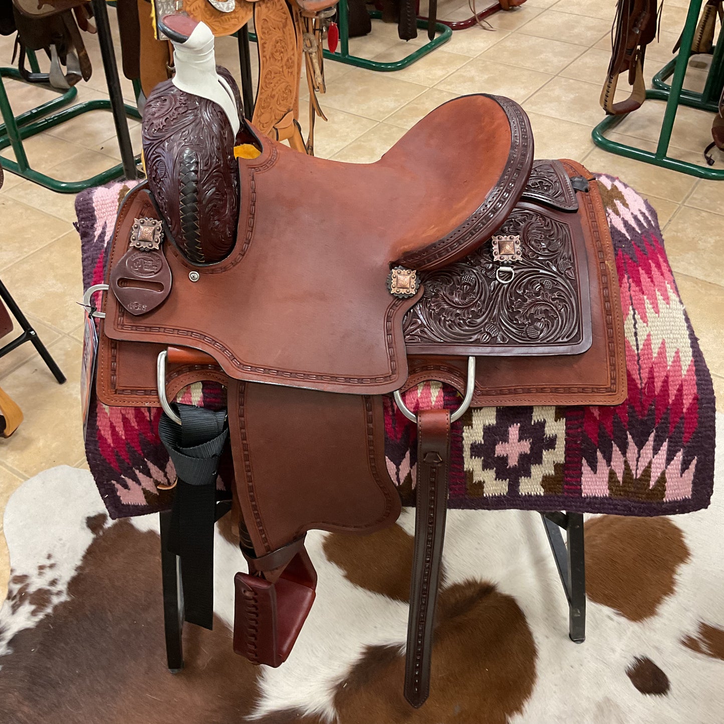 J & J Tack Burgundy Association Roper