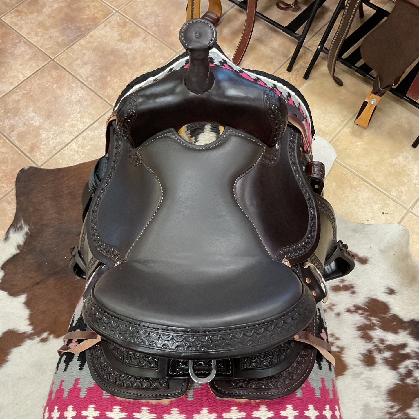 J&J Tack Chocolate Trail w/ Double Padded Seat