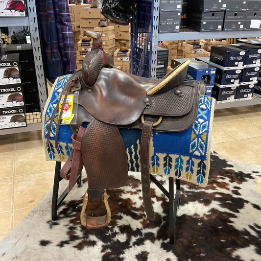 Used Hereford roping saddle