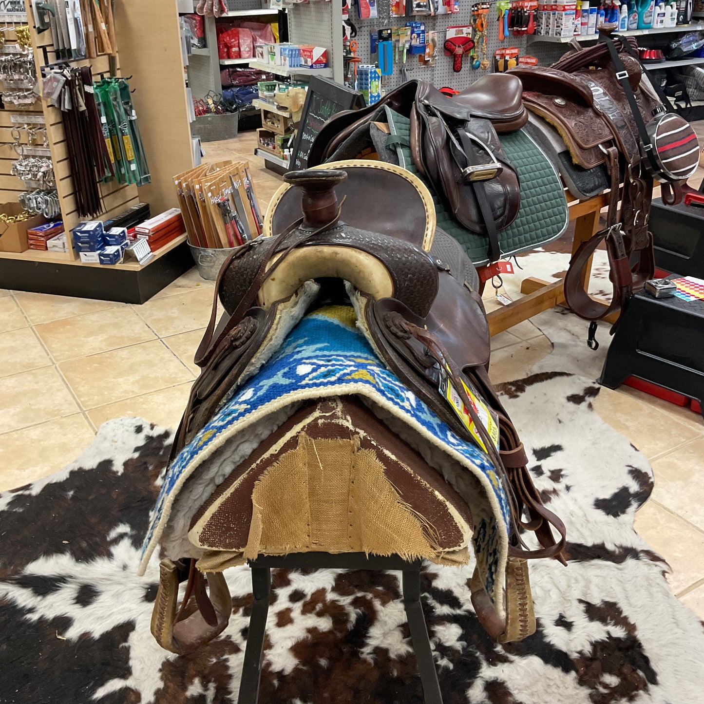 Used Hereford roping saddle