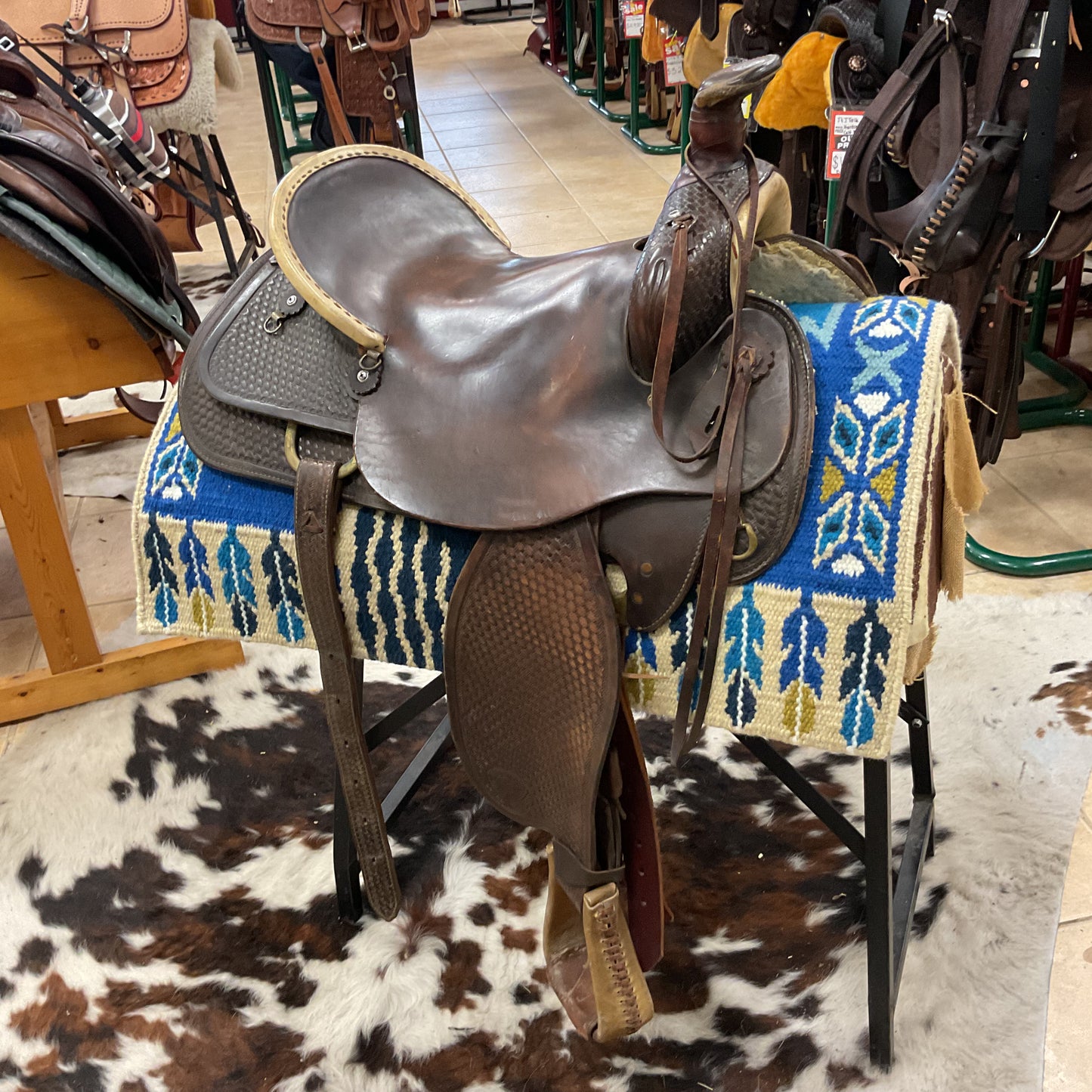 Used Hereford roping saddle