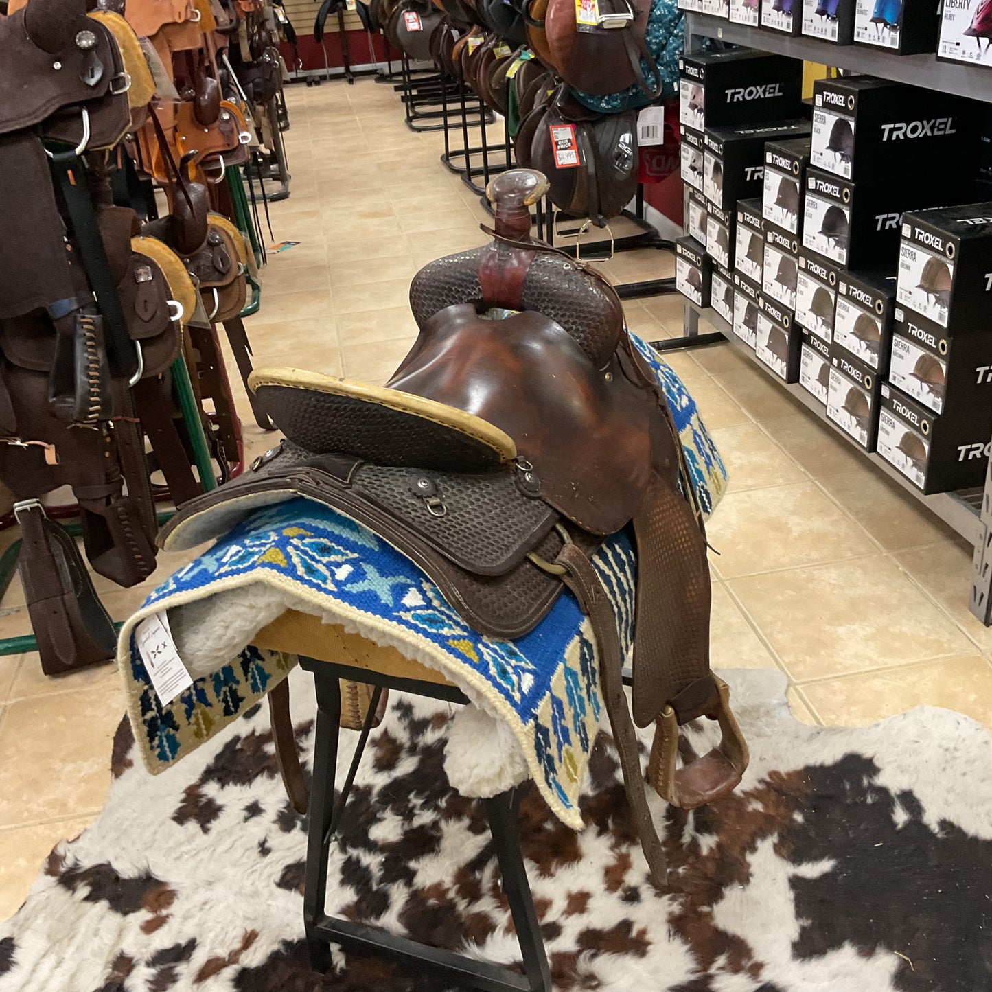 Used Hereford roping saddle