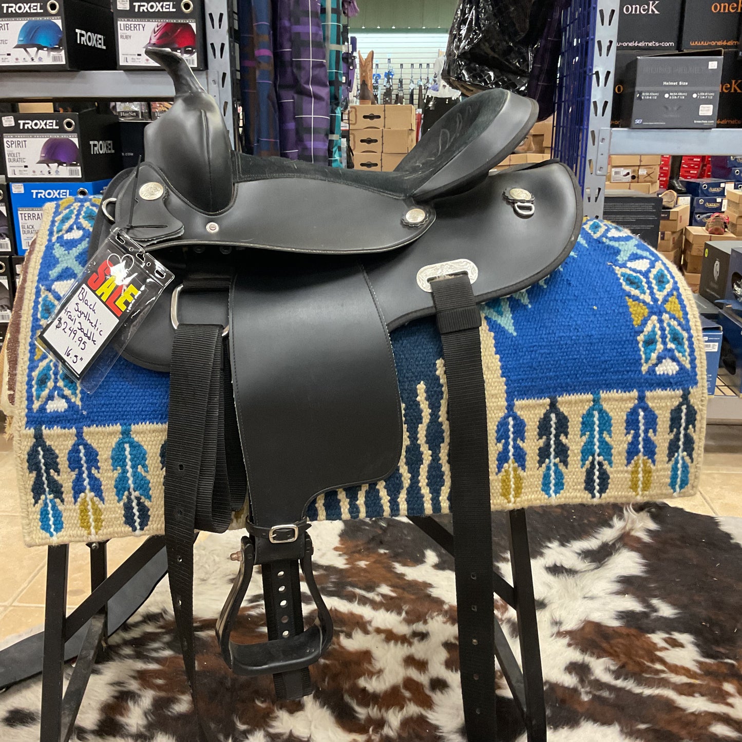 Used synthetic trail saddle