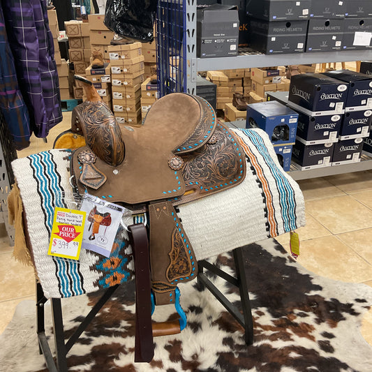 Double T pony Hardseat barrel saddle