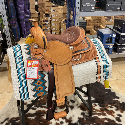 Youth buffalo jr roping saddle